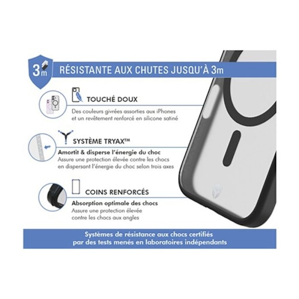 Forcecase MagSafe-kompatibelt förstärkt fodral för iPhone 16 Plus Frost Black Svart