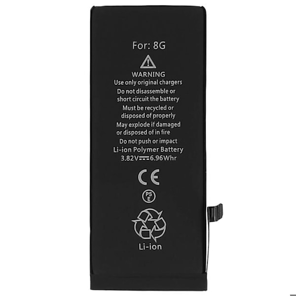 Internt batteri iPhone 8 1821mAh Li-Ion ersätter 1IP3/39/94 - Svart Svart