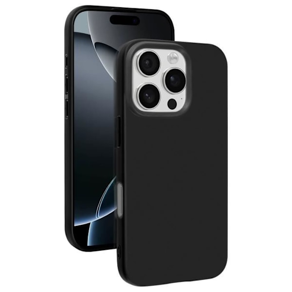 Coque til iPhone 16 Pro Silikone Blødt Tynd Belægning Mayaxess Sort Svart