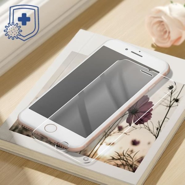 Film för iPhone 6 Plus, 6s Plus, 7 Plus och 8 Plus Force Glass livstidsgaranti Vit