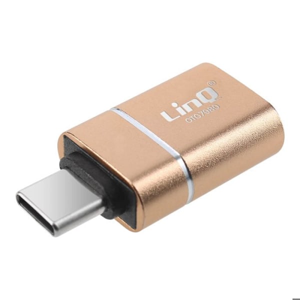 Adaptør OTG USB til USB C Kompakt og Praktisk LinQ Guld
