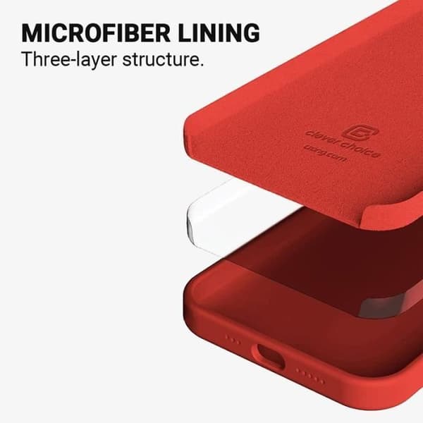 Crong Silikonevæske Farveoverdragelse til iPhone 13 Pro Max (Rød) - 5904310700252