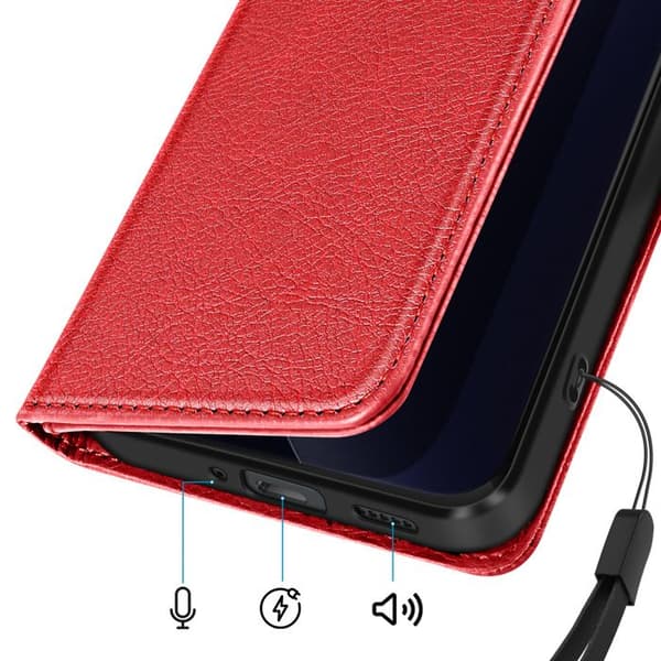 Xiaomi Redmi Note 15 Pro Plus 5G Chesterfield Plånboksfodral Ställfunktion Röd Röd