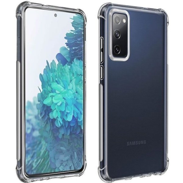 Skyddspaket för Samsung Galaxy S20 FE - AVIZAR - Mjukt fodral + genomskinligt härdat glas Transparent