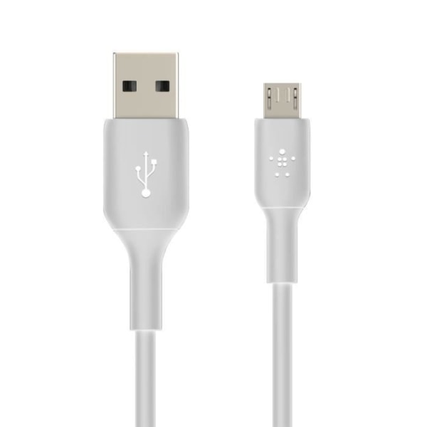 USB-mikro-USB-kaapeli Lataa ja synkronoi USB-IF-sertifioitu 1 metrin Belkin White