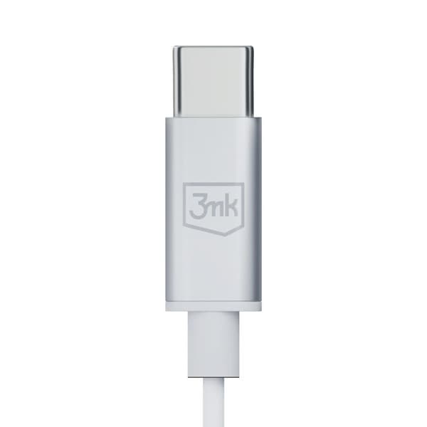 In-ear hörlurar - 3MK - USB-C - Vit - Svettsäker - Handsfree-set Vit