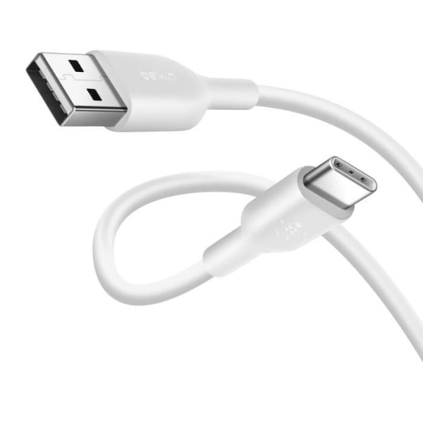 Belkin Ultra-resistent 3m USB till USB-C Laddnings- och synkroniseringskabel Vit