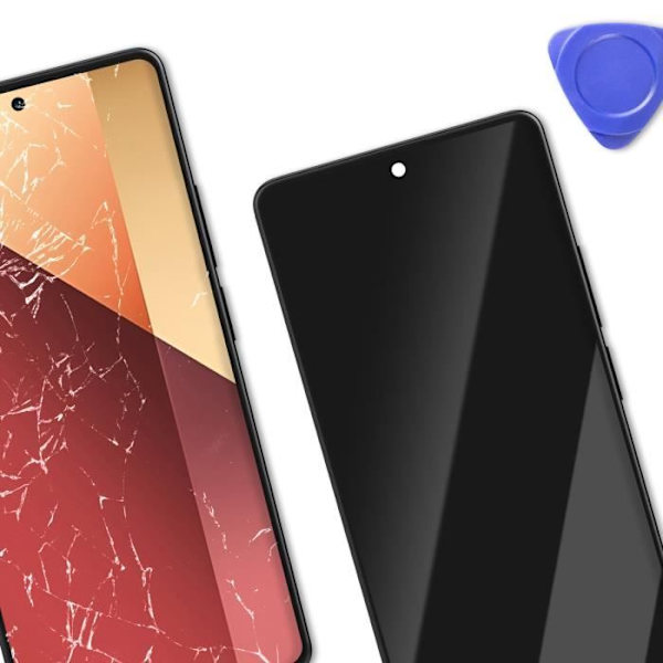 Xiaomi Redmi Note 13 Pro 4G LCD-skärm + pekglas + svart chassi - Xiaomi Svart