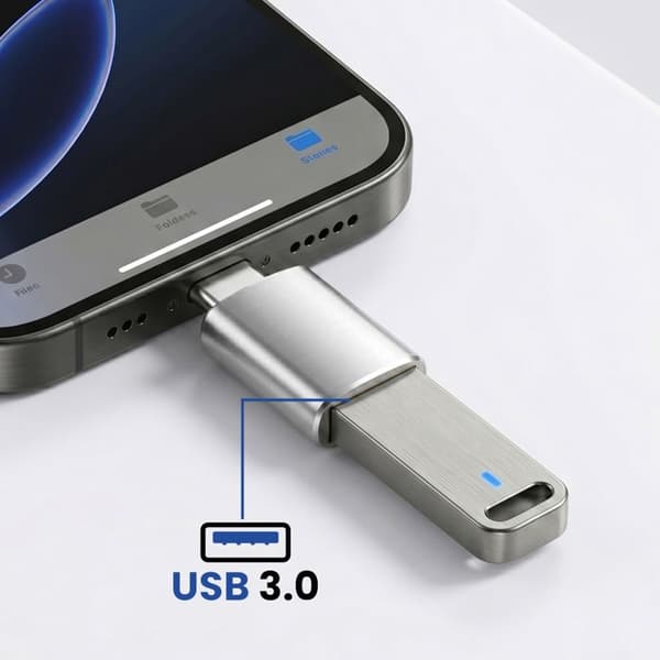USB-C Uros OTG -sovitin USB 3.0 Naaras Blue Star Hopea