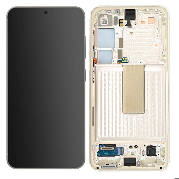 Virallinen koko näyttö Samsung S23 Plus Touch Glass and Frame Cream -näytölle Beige