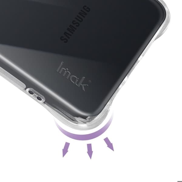 Coque för Samsung Galaxy S25 Edge Silikon Stötskydd Bumper iMak Transparent Vit