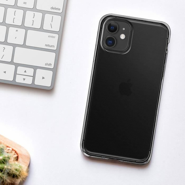 Coque iPhone 11 - AVIZAR - Mjuk - Transparent silikon - Ultra-tunn - Stötdämpning Vit