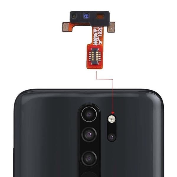 Nappe Flash - Xiaomi Redmi Note 8 Pro - Erstatning - Sort - Nem installation Svart
