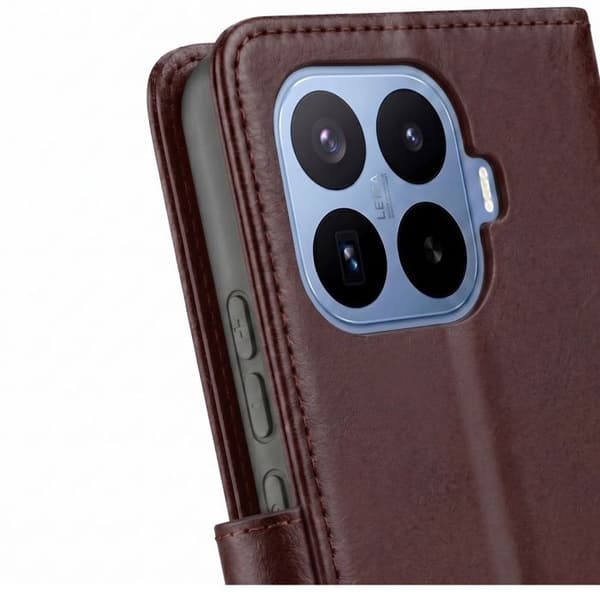 Plånboksfodral för Xiaomi 17T Pro Läderlook med Videostöd Brun brun