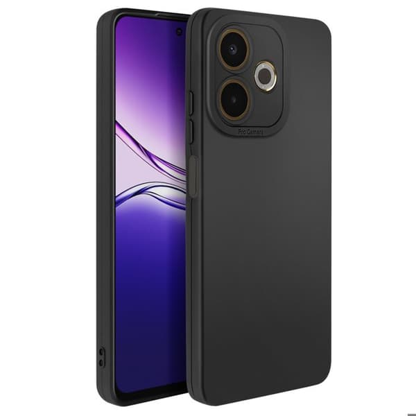 Silikone Cover - AVIZAR - Oppo A5 Pro - Forstærket Beskyttelse - Sort - Tilpasset Svart