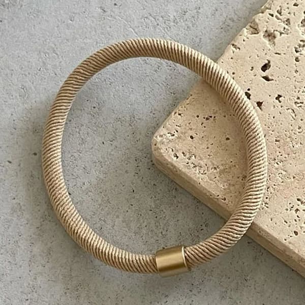 Hårelastik - AVIZAR - Snodd - Guldände - Minimalistisk - Blå Kaki Grön