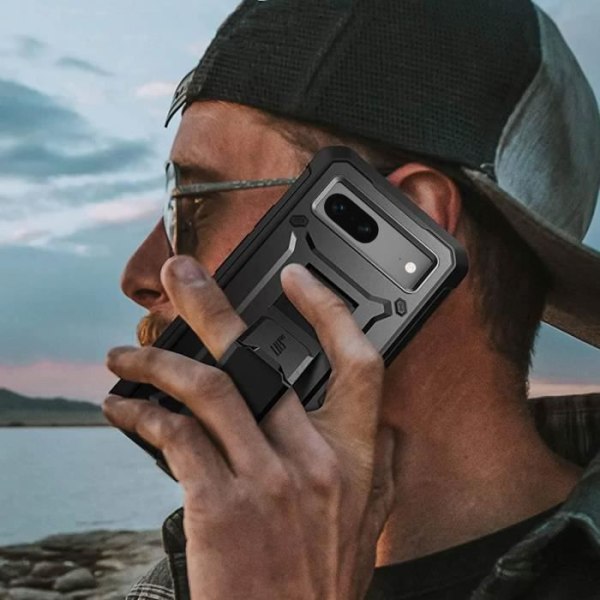 Google Pixel 7 etui - SUPCASE - Unicorn Beetle Pro - Stødsikker - Stødstøtte - Sort svart