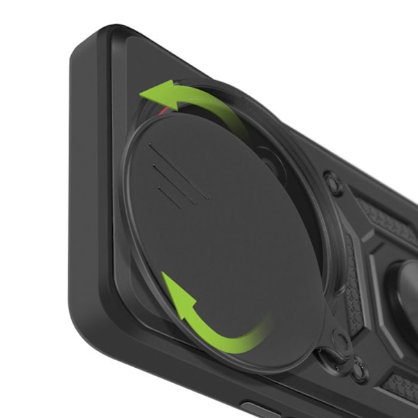 Coque til Xiaomi 15 Ultra Ring Support med Kamera Beskyttelse Mayaxess Sort Svart