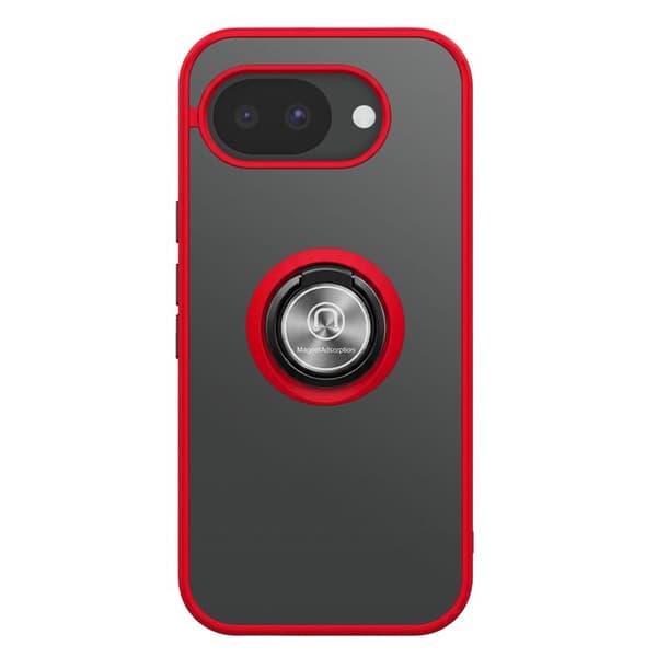 Ringfodral för Google Pixel 10a Förstärkt Skydd med Röd Magnetring Röd