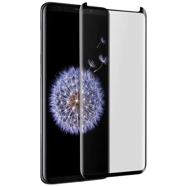 Suojakalvo - AVIZAR - Galaxy S8/S9 - Kaareva kovalasikuvio - Iskunkestävä - Naarmuuntumaton Transparent