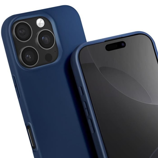 Coque Cordon Semi Rigide Soft touch för iPhone 16 Pro Blå Blå