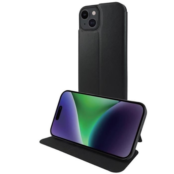 Folio Cover til iPhone 15 Plus Stand Funktion Myway Sort Svart