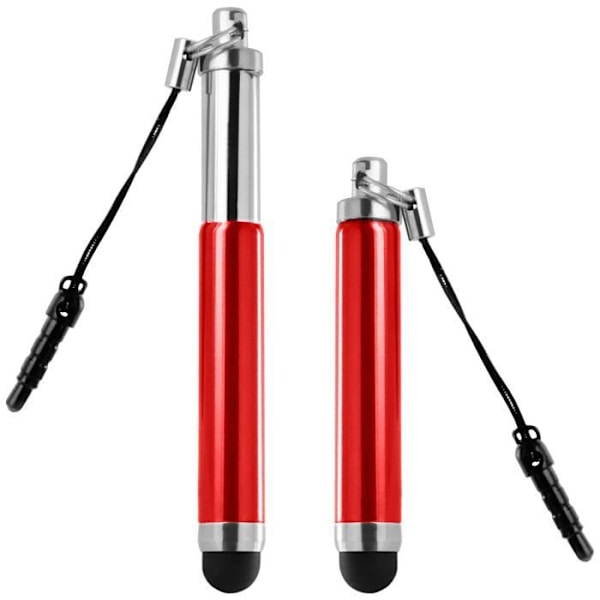 Stylet - Avizar - Rød - Retractable - Silikone spids - Touchscreen-kompatibel Röd