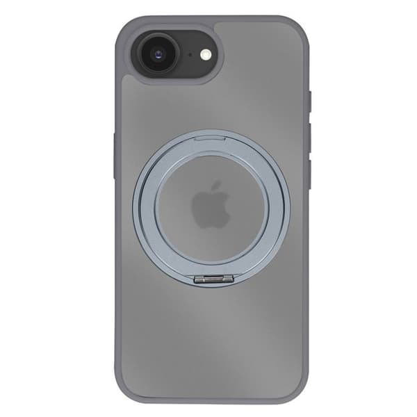 MagSafe-fodral för iPhone 16 med inbyggd XL-stödgrå ring Grå