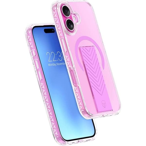 Smartphone case - FORCE CASE - iPhone 16 - MagSafe - Rosa - Ultra-Förstärkt 3m Ros