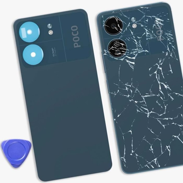 Cache Batteri - Xiaomi Poco C65 - Blå - Forenklet installation - Identisk med den originale Blå
