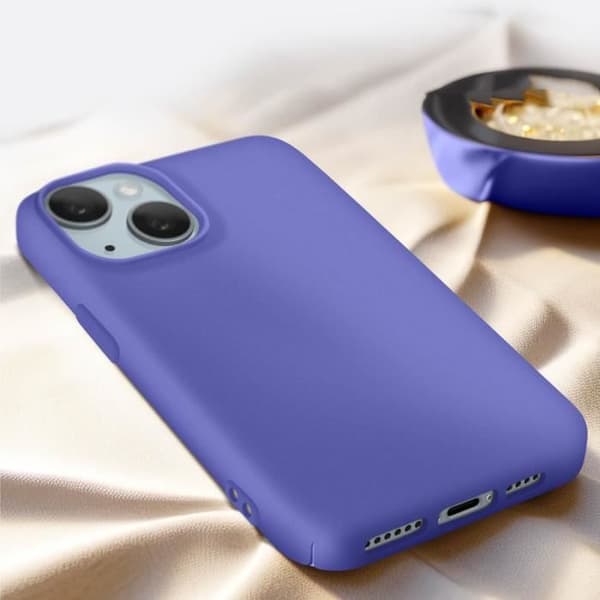 Coque - ILMOITA - iPhone 15 Plus - Premium-silikoni - Mattapinta - Violetti Violett