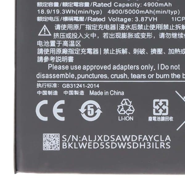 Batteri - AVIZAR - Xiaomi Poco M4 Pro 5G - Li-polymer 5000mAh - 3.87V - Sort Svart