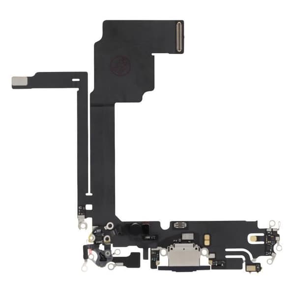 Laddningsanslutning - AVIZAR - iPhone 15 Pro Max - USB C - Kungligt Blå Titan - Mikrofon Blå