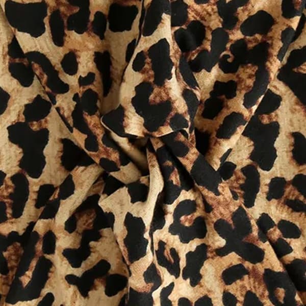 Krydsede Bånd - AVIZAR - Chic Leopard - Blødt Bomuld - Brun - Til Kvinder brun