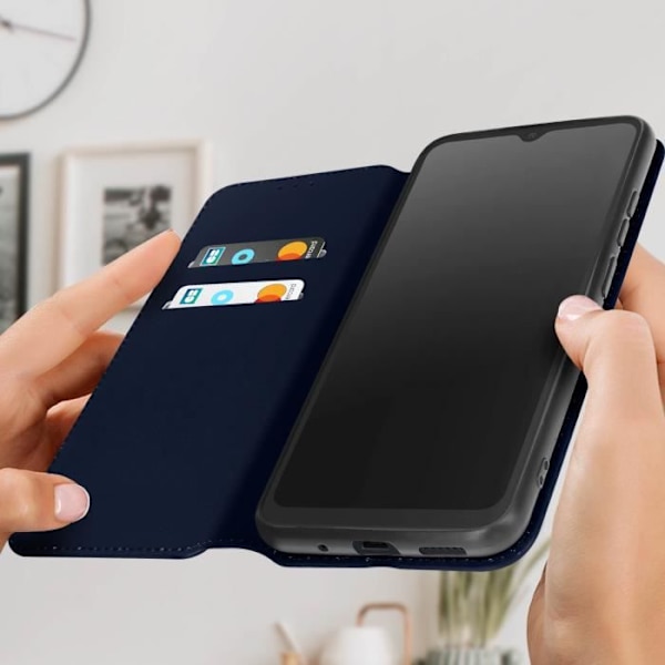 Fodral till Xiaomi Redmi 12C - AVIZAR - Magnetic Flip - Korthållare - Stöd - Midnattsblå Blå