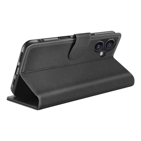 Pungetui - ZANAÉ - iPhone 16 Plus - Horisontalt Stativ - Magnetlukning - Sort Svart