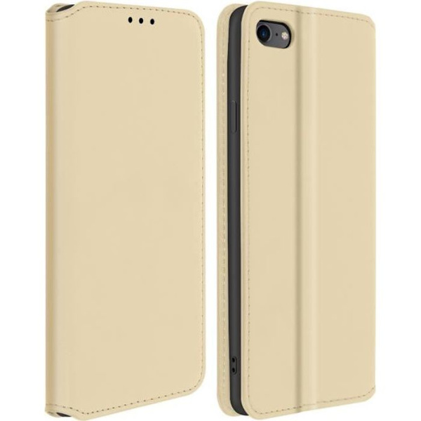 iPhone SE 2020 / 8 / 7 - AVIZAR - Folio-lompakko - Ekologinen nahka - Magneettinen - Tuki Gult guld