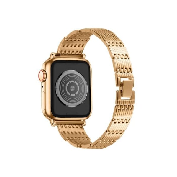 Armbånd til Apple Watch 42/44/45mm i rustfrit stål Strass Eko Gold Gul