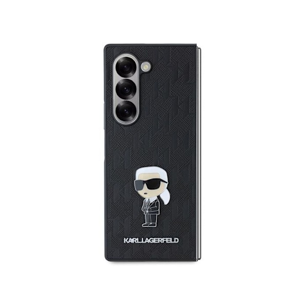Coque Beskyttelse Foldsammen til Galaxy Z Fold 6 Saffiano Monogram Ikonik Karl Lagerfeld Sort Svart