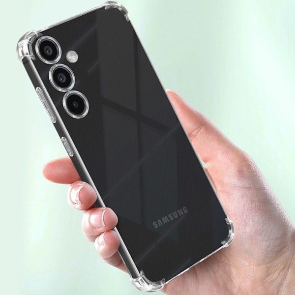 Coque Antichoc - MAYAXESS - Samsung Galaxy S23 FE - Forstærkede Kanter - Transparent - Let Design Transparent