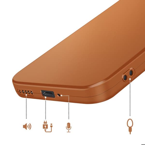 Silicone Cover til Redmi Note 15 Pro Plus med Forstærkning til Kamerablok i Brun brun
