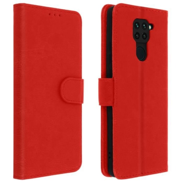 Xiaomi Redmi Note 9 Fodral Heltäckande Korthållare Stativ Funktion Röd Röd
