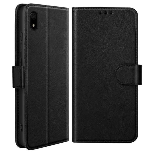 Smartphoneetui - Xiaomi - Redmi 7A - Sort - Pung - Videostøtte Svart
