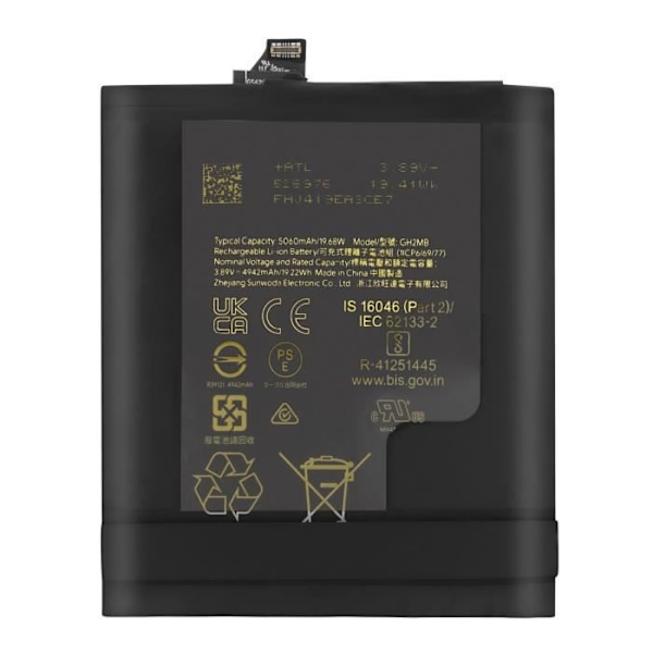 Interna batteri för Google Pixel 9 Pro XL 5060mAh modell GH2MB Google Svart Svart