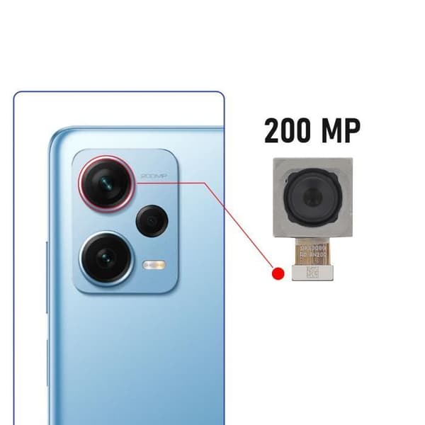 AVIZAR hovedkamera bagpå til Xiaomi Redmi Note 12 Pro Plus - 200MP - Sort Svart