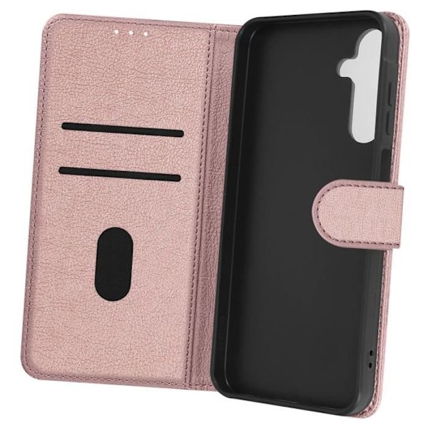 Suojakuori Samsung Galaxy A05s:lle - AVIZAR - Chesterfield - Lompakko ja videoteline - Vaaleanpunainen Rosa