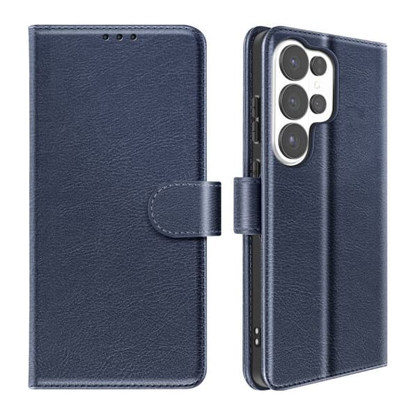 Pungetui til Galaxy S26 Ultra Chesterfield Prægning Standfunktion Blå Blå