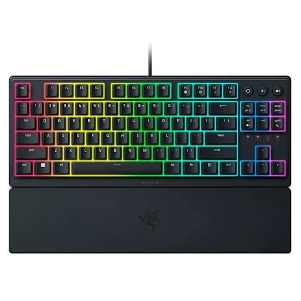 Razer Ornata V3 TKL - Gaming tastatur - Razer mecha-membran teknologi hybrid switches - lav profil taster - 8 nøglezoner