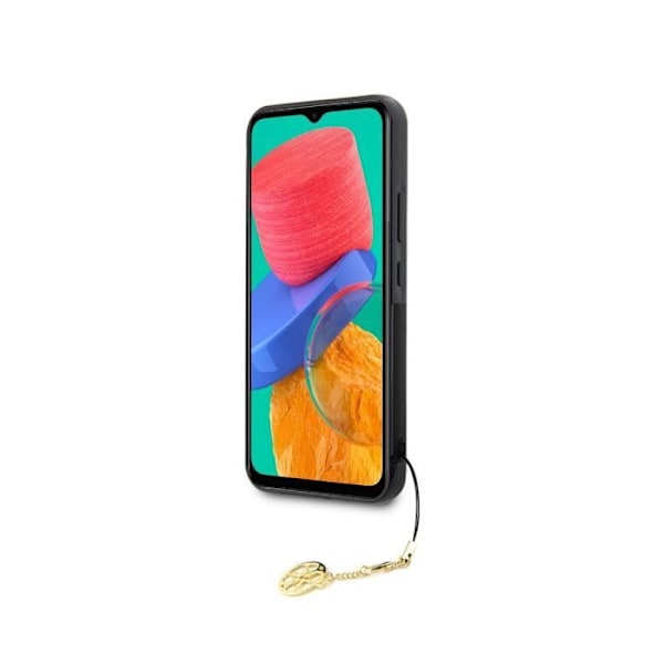 Coque för Samsung Galaxy A34 5G 4G Charm med Guess Hänge Brun Svart