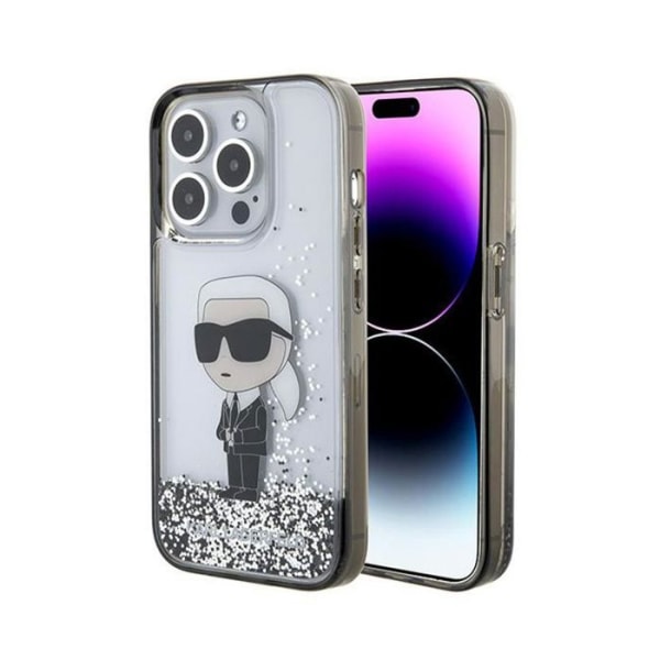 Puhelinkuori - puhelimen puskuri Karl Lagerfeld CG MOBILE Glittery Liquid Case iPhone 15 Prolle